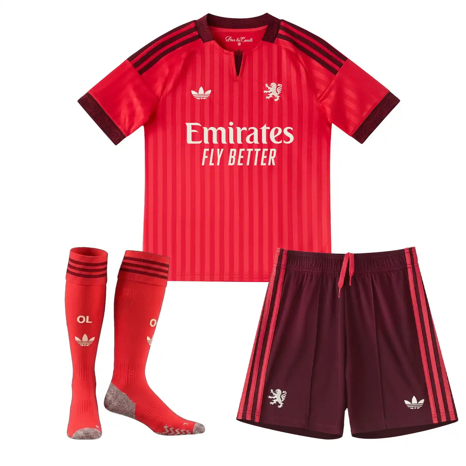 MAILLOT KIT ENFANT OL EXTERIEUR ROUGE 26/27