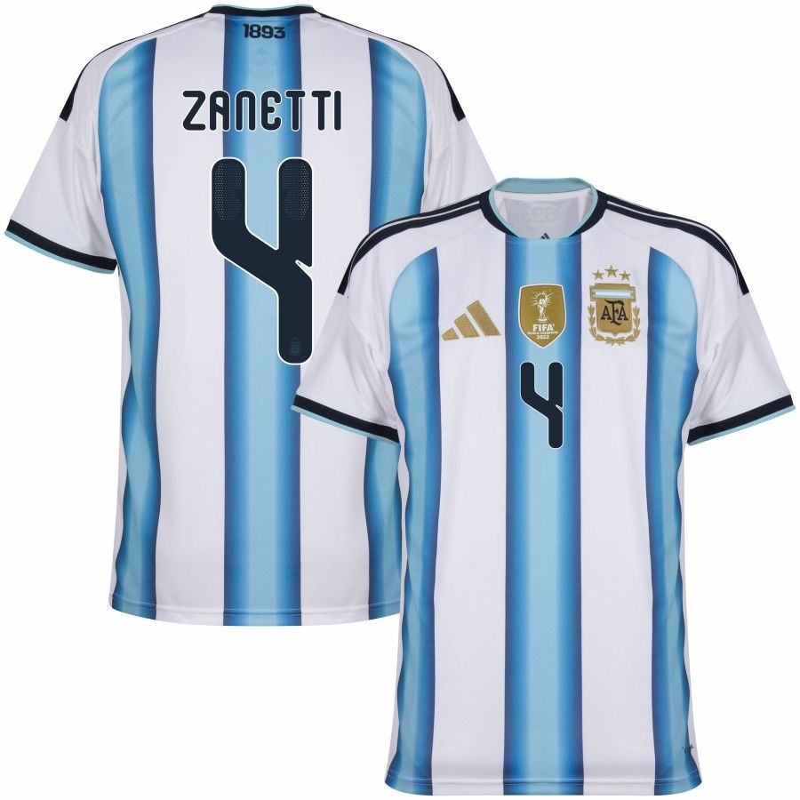 MAILLOT ARGENTINE ZANETI 3 ÉTOILES DOMICILE HOMME 2026/2027