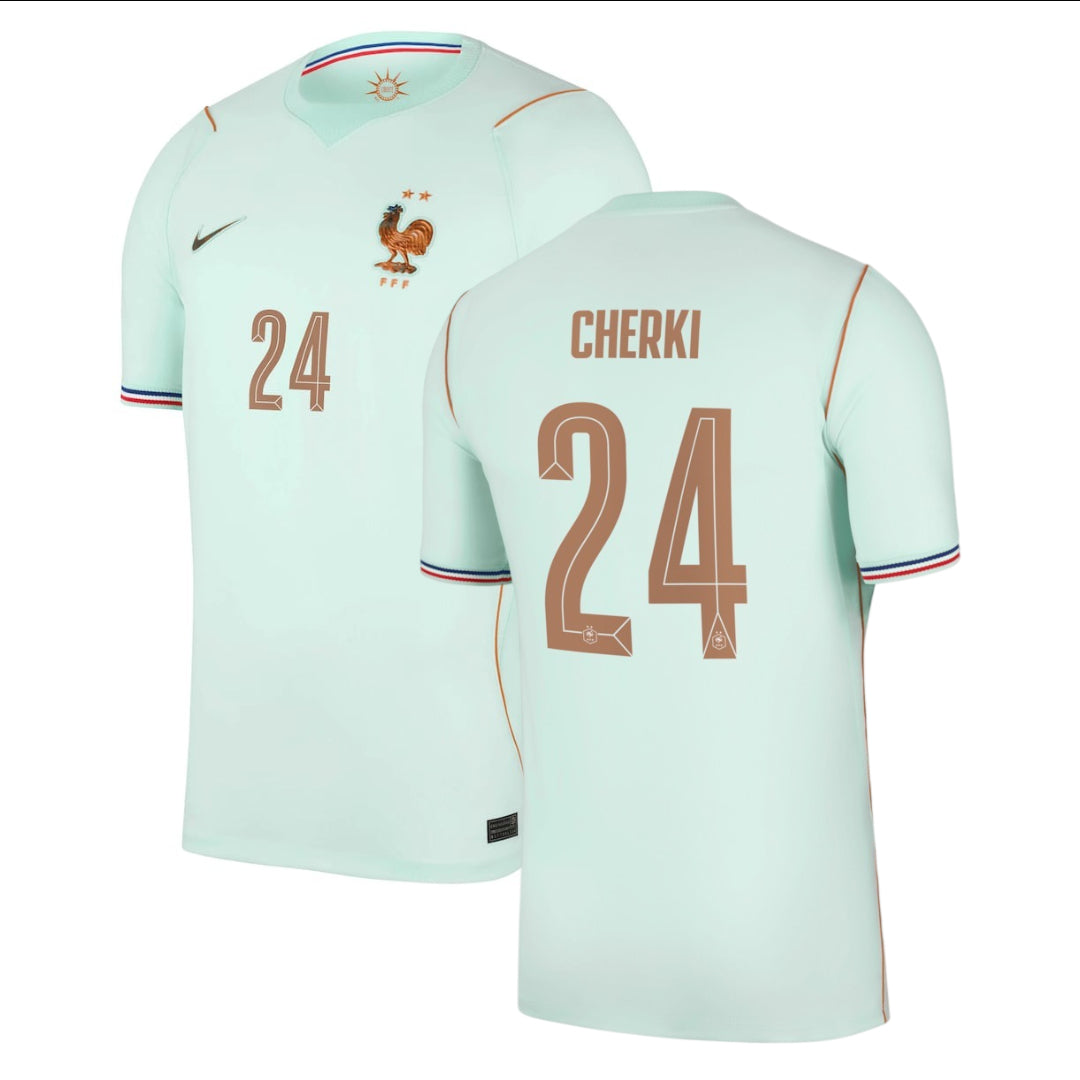 MAILLOT CHERKI EQUIPE DE FRANCE EXTERIEUR VERT COUPE DU MONDE 2026