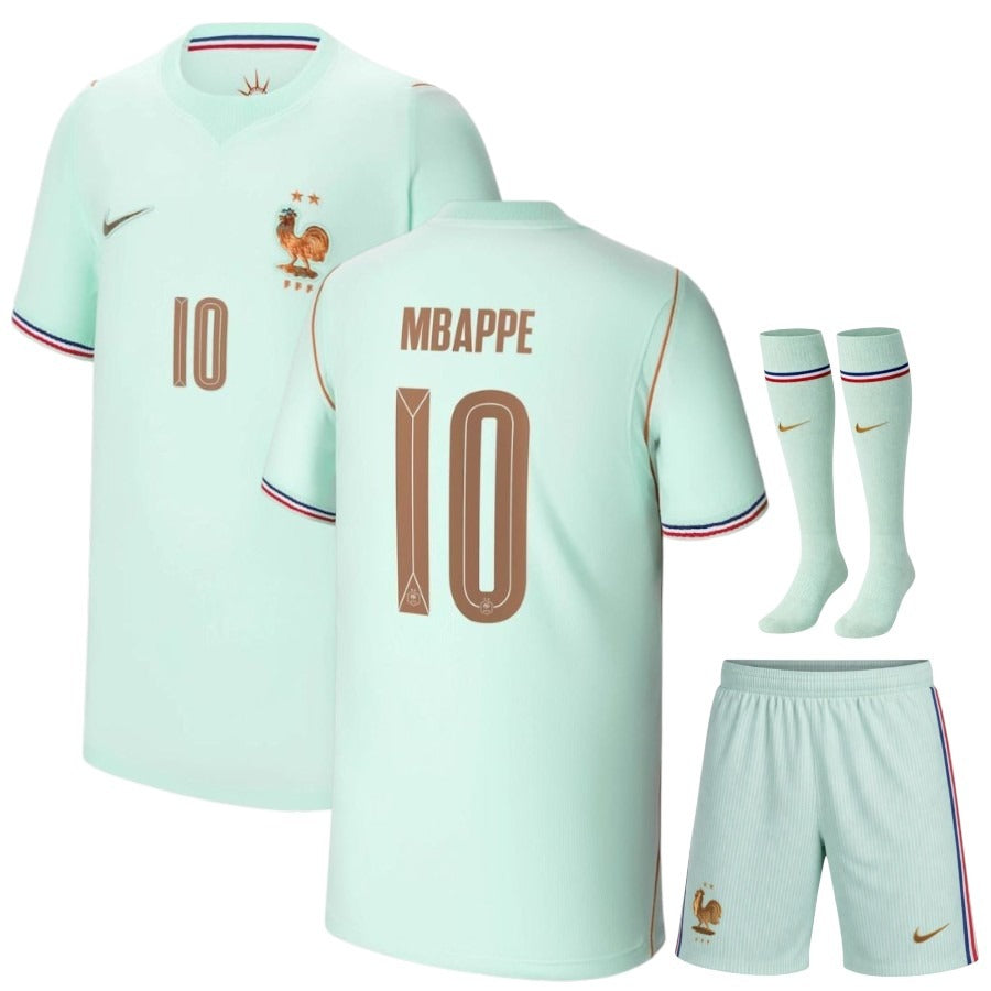 MAILLOT MBAPPE KIT HOMME FRANCE EXTERIEUR VERT COUPE DU MONDE 2026