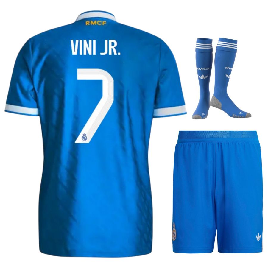 MAILLOT VINI JRKIT ENFANT REAL MADRID THIRD BLEU 2025/2026