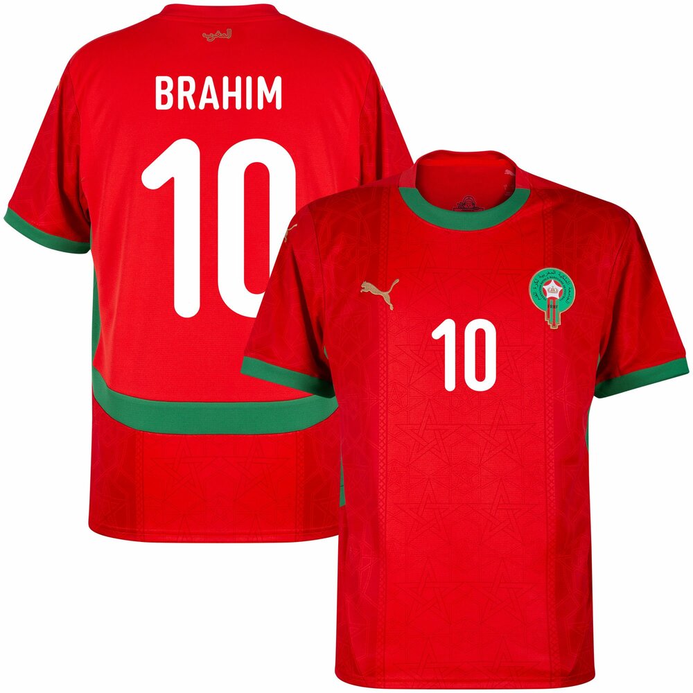 MAILLOT MAROC HOMME BRAHIM 10 DOMICILE 2024/2025