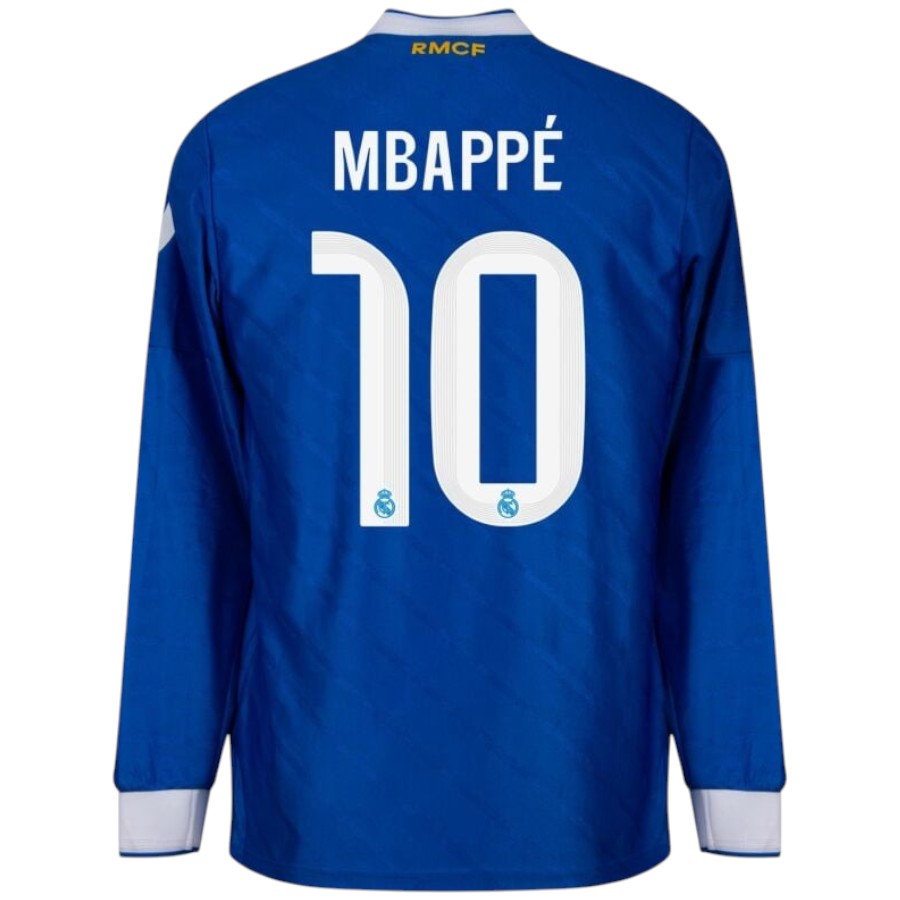 MAILLOT MBAPPE REAL MADRID THIRD MANCHES LONGUES BLEU HOMME 2025/2026