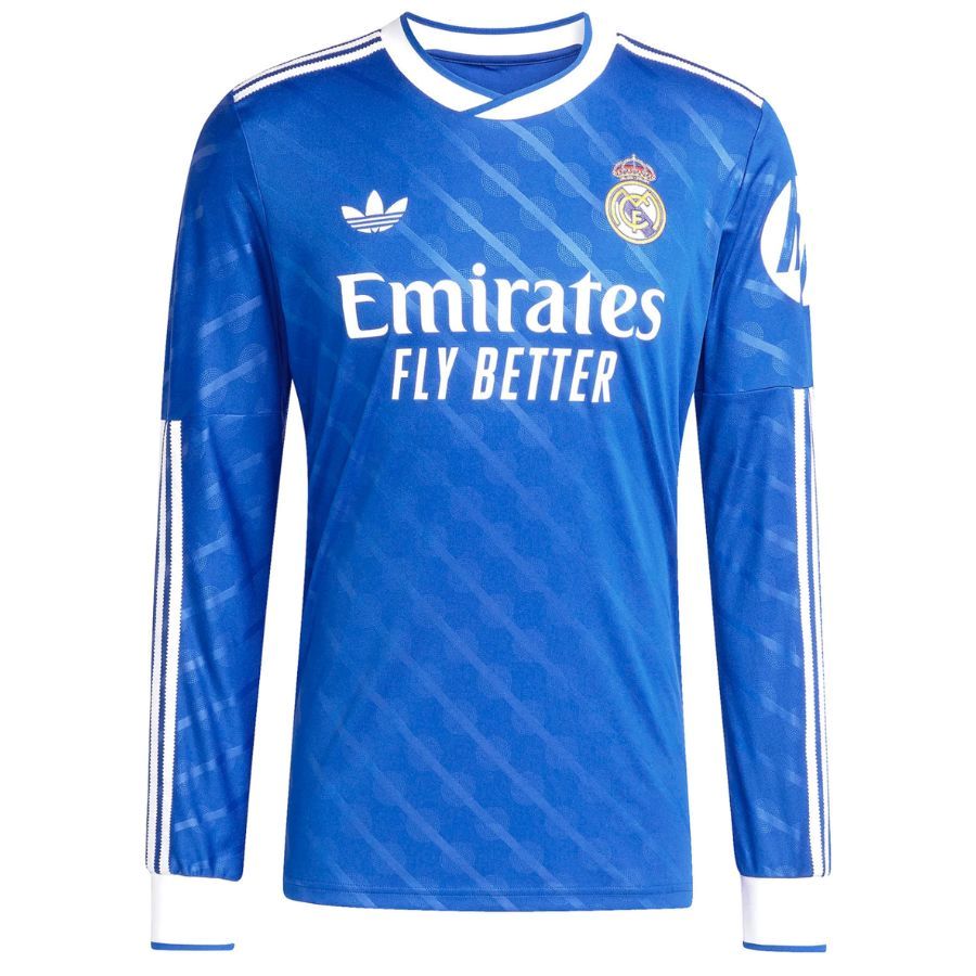 MAILLOT MBAPPE REAL MADRID THIRD MANCHES LONGUES BLEU HOMME 2025/2026