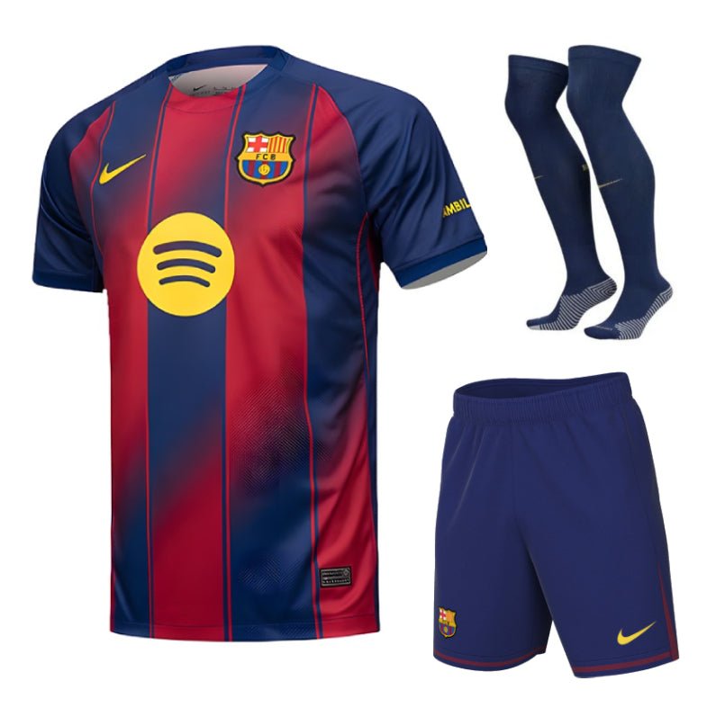 MAILLOT KIT ENFANT BARCA LAMINE YAMAL 10 DOMICILE 2025/2026 - keppygoal.com