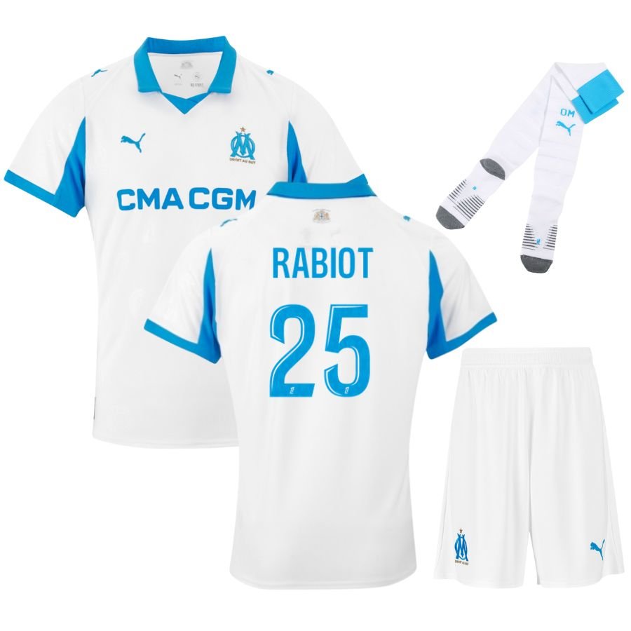 MAILLOT KIT ENFANT MARSEILLE DOMICILE 2025/2026 - keppygoal.com