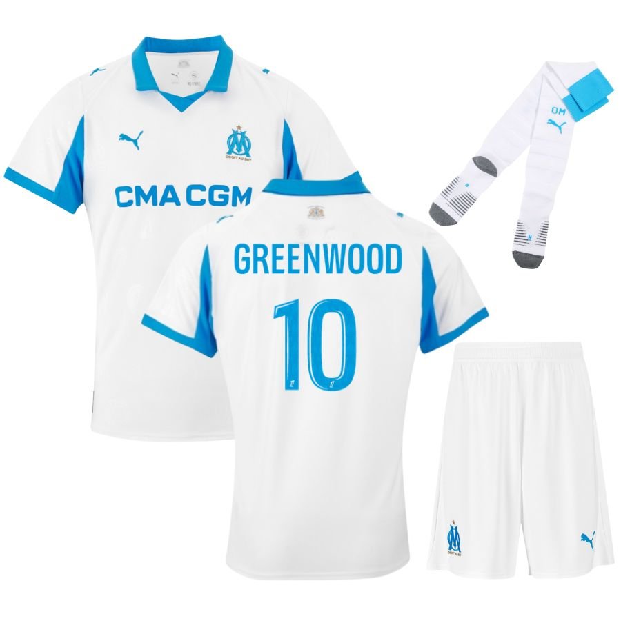 MAILLOT KIT ENFANT MARSEILLE DOMICILE 2025/2026 - keppygoal.com