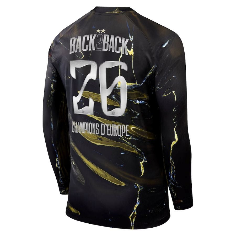 MAILLOT PSG 2 ÉTOILE BACK 2 BACK JORDAN EDITION NIGHT MANCHES LONGUES 2025/2026 - keppygoal.com