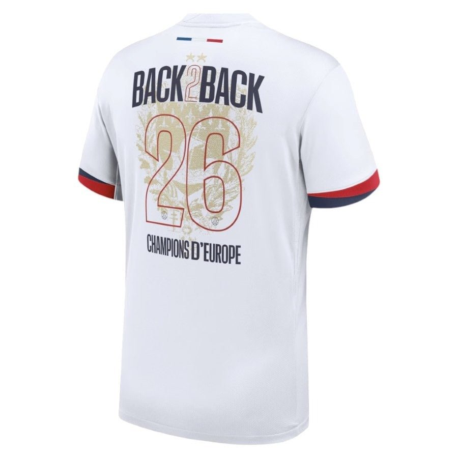 MAILLOT PSG 2 ÉTOILES BACK 2 BACK EXTERIEUR BLANC 2025/2026 - keppygoal.com